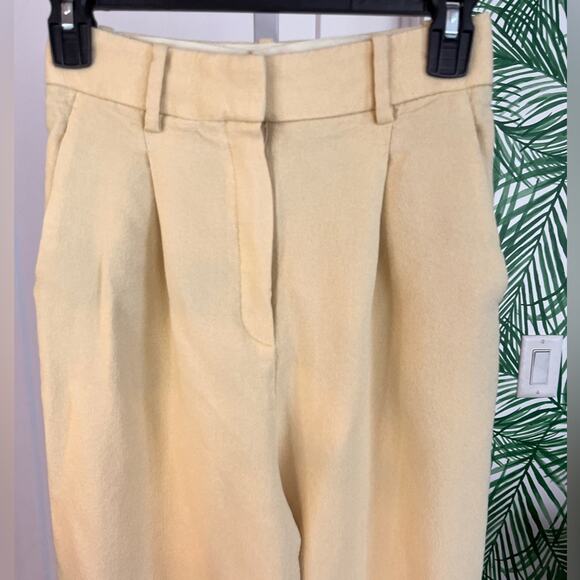 Theory Womens Cream High Waist Pleated Trousers Size 0 - Picture 3 of 11